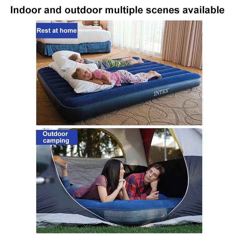 PORTABLE AIRBED GOOD FOR CAMPING AND SWIMMING with FREE AIR PUMP